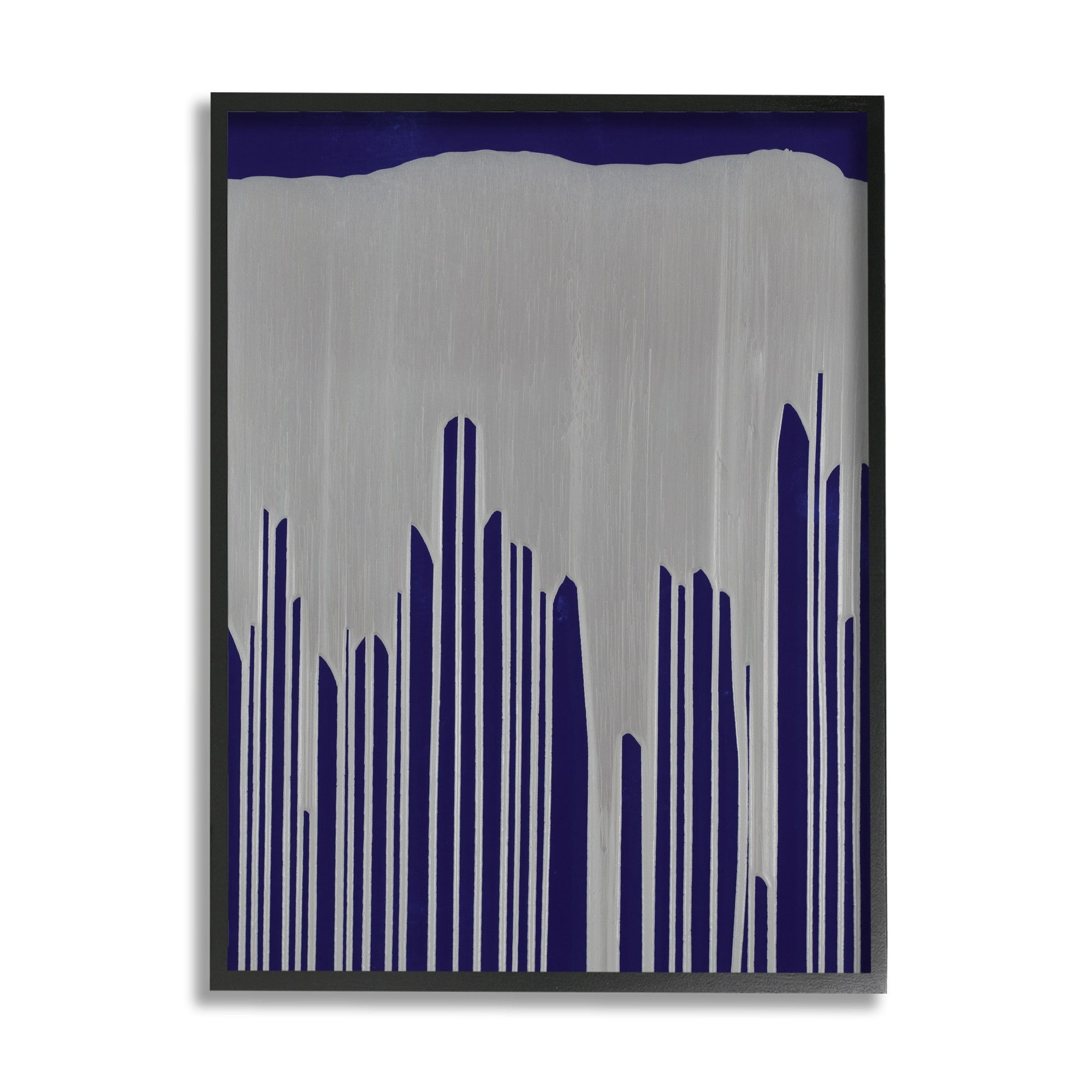 Industrial Cityscape Abstract Urban Environment Silver Blue 16 in x 20 in Framed Painting Art Prints, by Stupell Home Décor