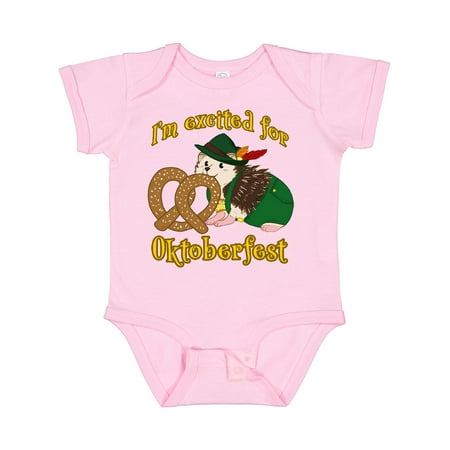 

Inktastic I m Excited for Oktoberfest with Cute Hedgehog Gift Baby Boy or Baby Girl Bodysuit