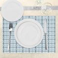 thumbnail image 3 of Ambesonne Blue Place Mats Set of 4, Square Wavy Lines Patterns, Standard Size, Almond Green Slate Blue, 3 of 6