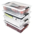 thumbnail image 6 of Sorbus 4-Piece 40 Qt Clear Plastic Storage Bins with Lids and Handles, 6 of 7