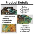 thumbnail image 5 of Ink Texture Watercolor Men's Shirt Short Sleeves Printed Button Down Summer Shirts, 5 of 6