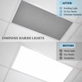 thumbnail image 4 of Vintage Dark Gray Fluorescent Light Covers, Farmhouse Retro Solid Color Linen Texture Magnetic Light Covers for Ceiling Lights, Fluorescent Ceiling Shade for Classroom Bedroom Office 4x2Ft x 2PCS, 4 of 8