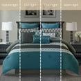 thumbnail image 6 of Nanshing Donovan 12PC Geometric Luxury Comforter Set, Blue, California King, 6 of 6