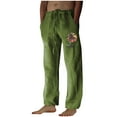 thumbnail image 3 of lkfuzj Men's Sweatpants with Pockets Fashion Print Joggers Pants for Men Elastic Waist Athletic Trousers Green, 3 of 5