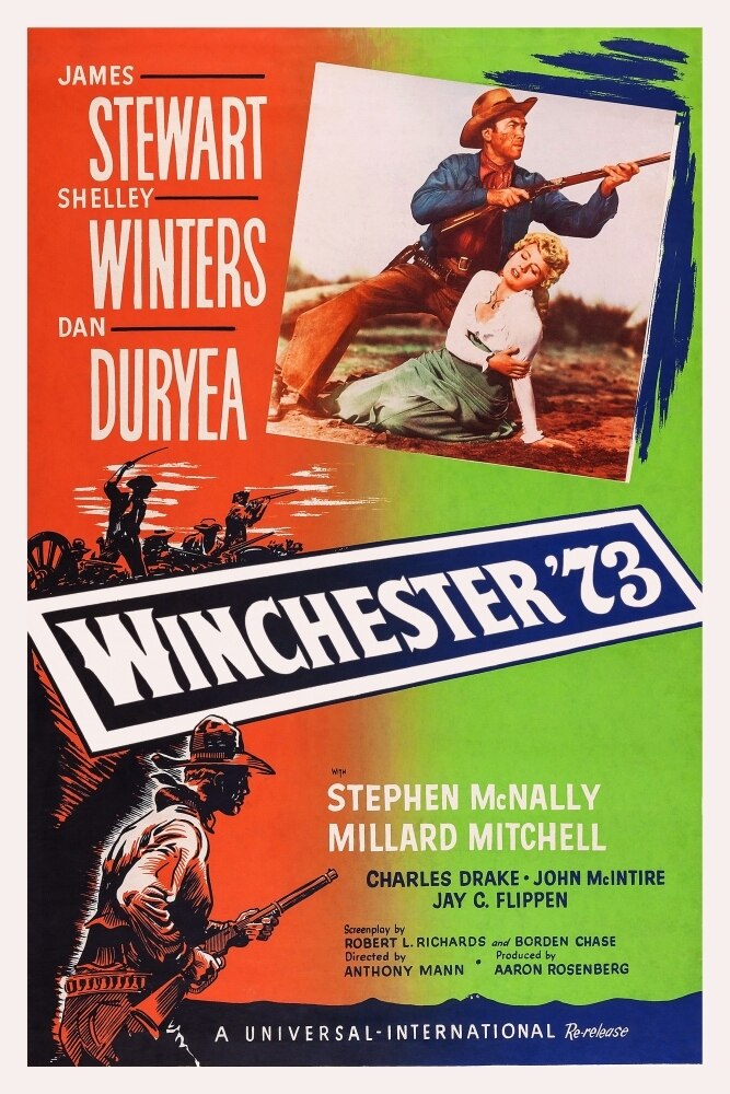 Winchester '73 Poster Art From Top James Stewart Shelley Winters 1950