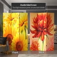 thumbnail image 2 of Oriental Furniture 6 ft. Tall Poppies and Sunflowers Canvas Screen - 3 Panel, 2 of 7