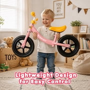 Toddler Balance Bike, WLRETMCI Kids Training Balance Bike for 2-6 Years Old Boys Girls, Lightweight Kids Bikes No Pedals with Adjustable Seat, Pink