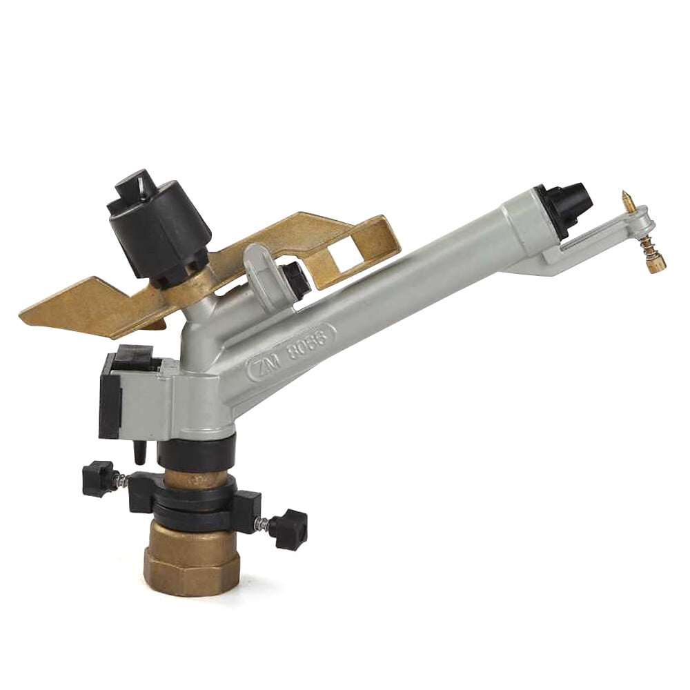 1.5" 360° Rain Spray Gun Adjustable Impact Sprinkler Large Area Water Irrigation