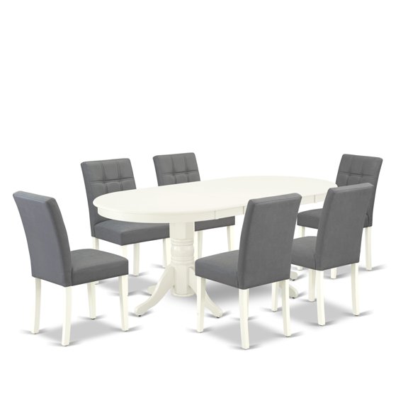 East West Furniture 7 Piece Modern Dining Table Set contain A Dinner Table