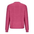 thumbnail image 6 of Lenpel Sweaters for Women Casual Crew Neck Long Sleeve Solid Cable Knit Pullover Tops 2025 Fall Winter Clothes, 6 of 6