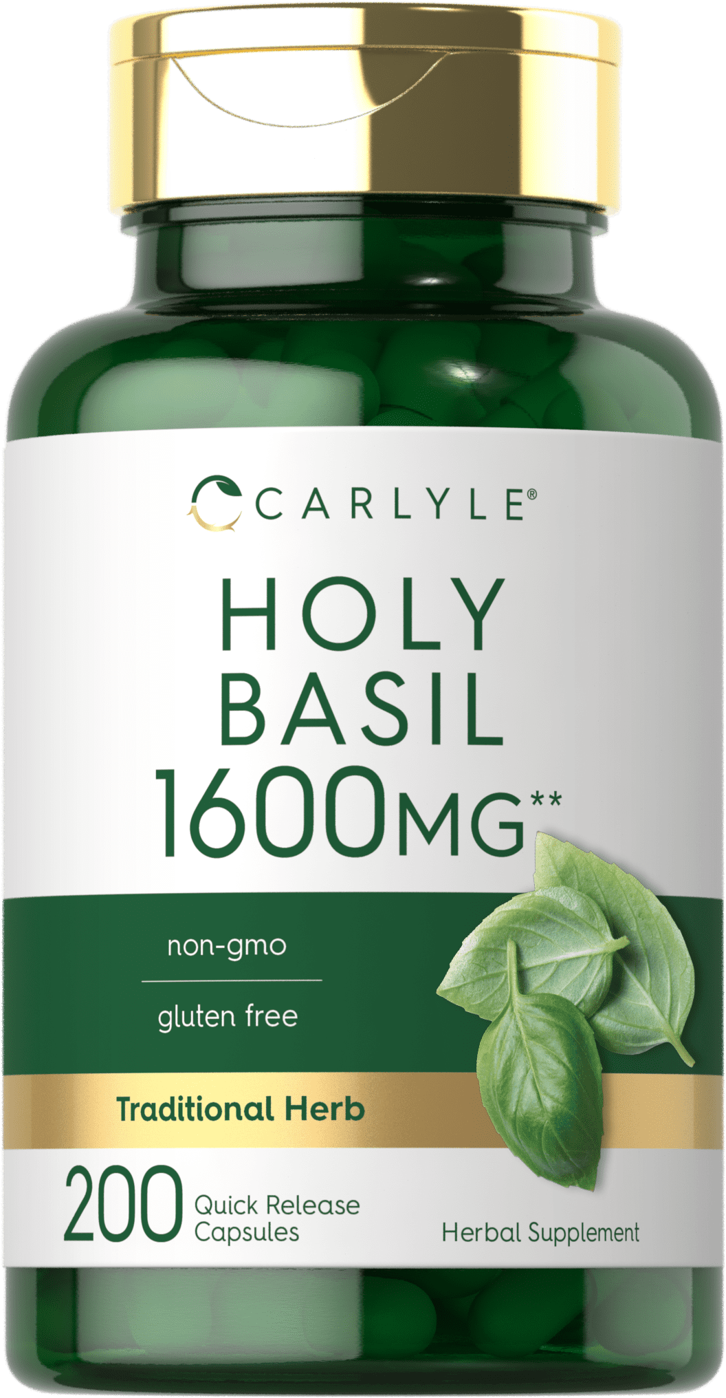 Holy Basil 1600 mg 200 Capsules Holy Basil Leaf Extract Herbal
