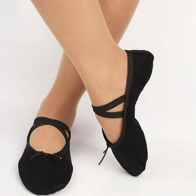 Dnzceghtig Zapatos de Baile de Ballet Suaves para niños y Adultos, Zapatillas de Gimnasia para Baile de Punta, Zapatillas de Ballet para Mujer, Danza, Yoga, Gimnasia, Suela Dividida, Zapatos para