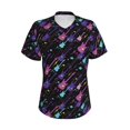 thumbnail image 4 of Wukai Colorful Guitar Classic V-Neck T-Shirt for Women: Comfortable, Stylish, and Versatile Wardrobe Essential-Small, 4 of 7