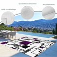 thumbnail image 3 of Outdoor Rug 3x5 ft Purple Modern Geometric Outdoor Large Area Rug Non Slip Rubber Abstract Lines Squares Front Door Mat RV Rug Carpet Patio Outdoor Rugs for Backyard Balcony Deck Porch Indoor, 3 of 9