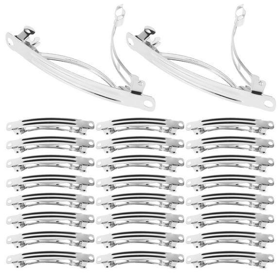 ELAYARD French Hairpin Metal Barrettes for DIY Styling Silver 50Pcs