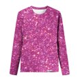thumbnail image 4 of XuJwPNcy Women Sequin Top Crew Neck Long Sleeve Shiny Shirt Sparkly Glitter Party Tops Blouse for Party Club, 4 of 4