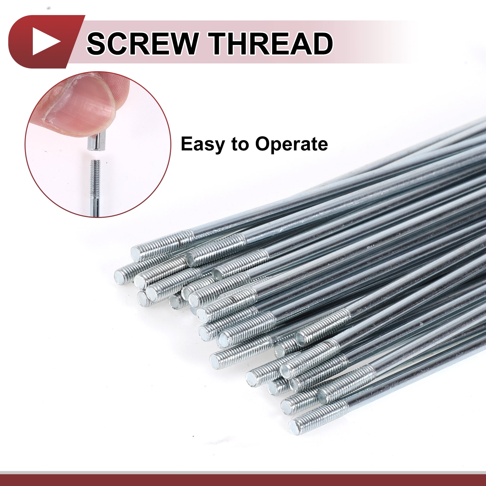 Unique Bargains 36Pcs 12G J Bend Bike Wheel Spokes 45 Steel Galvanized Silver 5"