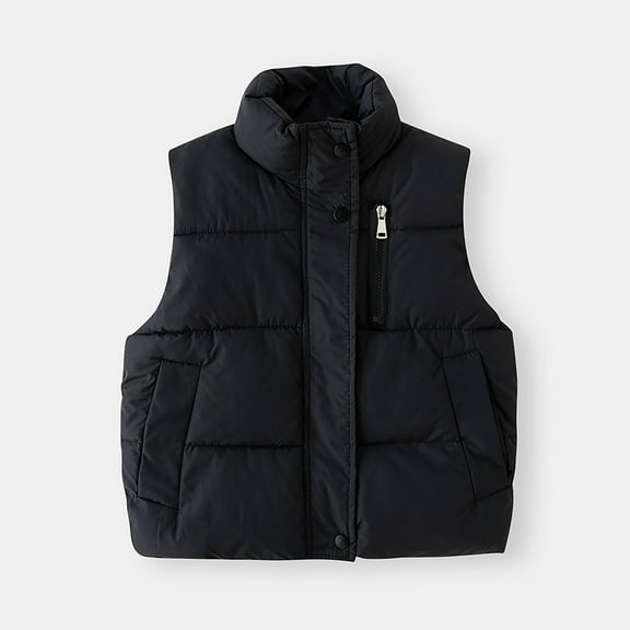 Kids Outerwear Coats Kids Toddler Baby Boys Autumn Winter Jacket Sleeveless Zip UP Boys Coat Clothes Outwear