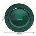 thumbnail image 4 of Balsa Circle 6 pcs 13-Inch Hunter Green Crystal Beaded Round Charger Plates | Serving Dinnerware Set for Wedding Reception Event Catering Decorations Bulk Supplies, 4 of 4