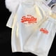 thumbnail image 3 of Conjunto de dos piezas de marca de verano con diseño de gofres para hombre, camisetas, pantalones cortos, traje deportivo, conjunto de jogging, chándal informal para hombre, conjunto masculino, 3 of 5