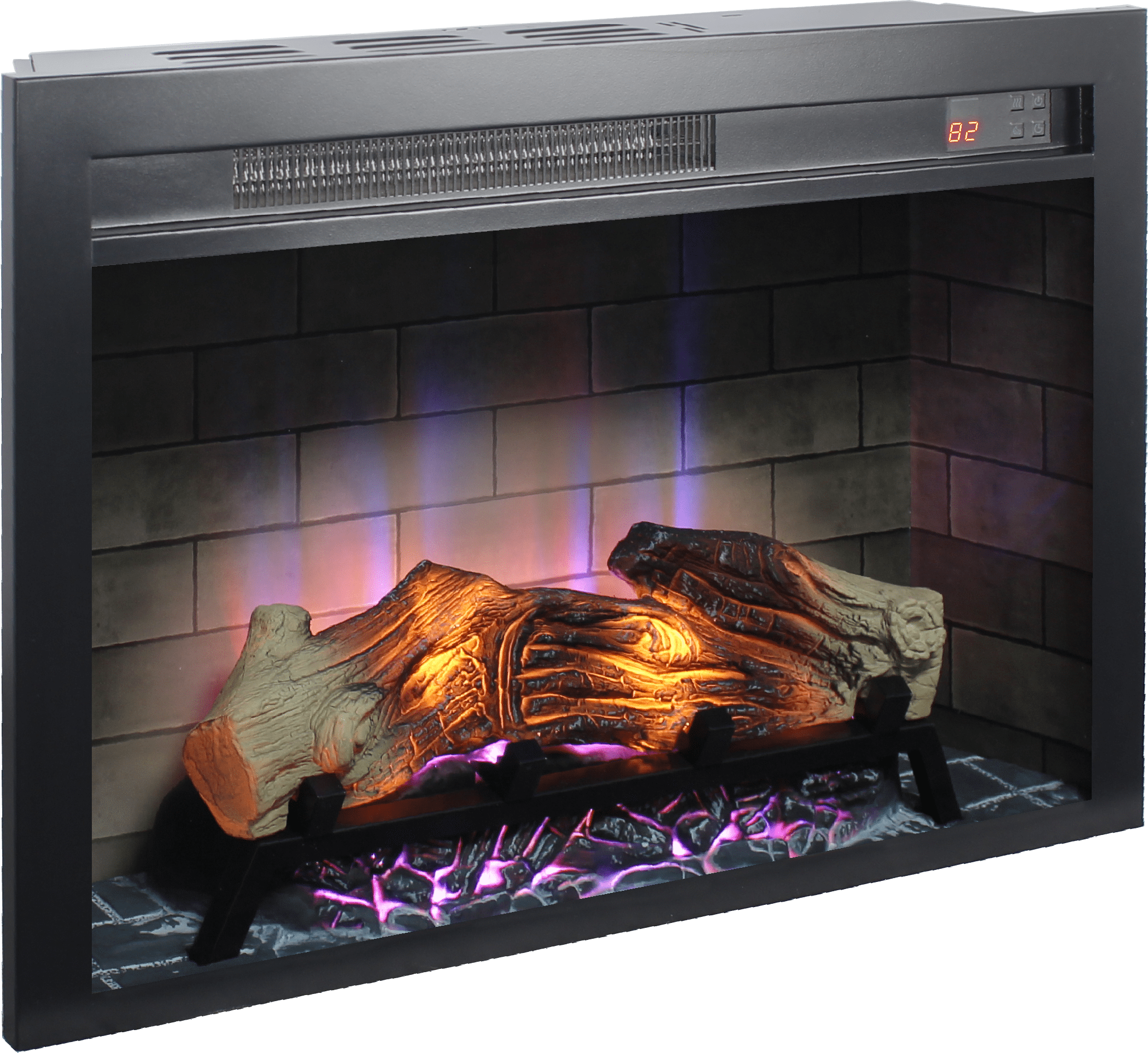 Mintazer 28 inch Electric Fireplace Insert, Ultra Thin Heater with