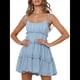 thumbnail image 2 of Vestido Bohemio Floral de Verano 2025 para Mujer, Corto, Sin Mangas, con Volantes y Tirantes Finos. Punto Azul L, 2 of 8