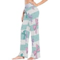 thumbnail image 2 of GZHJMY Women's Pajama Pants Bow Comfy Stretch Sleepwear Essentials womens Lightweight Lounge Terry Pajama Pant, X-Large, 2 of 7