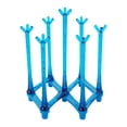 thumbnail image 1 of Plastic Cup Holder Folding Pull-out Drain Glass Bottle Cup Holders Cup Storage Rack for 7 Cups (Blue), 1 of 8