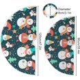 thumbnail image 3 of FMSHPON Snowflake Santa Xmas Tree Xmas Christmas Tree Skirt Stand Mat for Holiday Party Decoration Indoor Outdoor 48 inches, 3 of 6