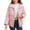 Pink, variant on Breezora Women's Short Puffer Jacket Hooded Winter Coat Warm Lightweight Outerwear With Large Pockets L Size Black