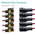 thumbnail image 5 of 10Pcs Amp/Tyco 2Pin 12V Waterproof Electrical Wire Connector Plug Cable Kit, 5 of 8