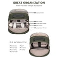 thumbnail image 3 of Mochila LOVEVOOK para portátil, color verde militar, para mujer, 15.6 pulgadas con puerto USB, 3 of 9