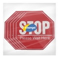 thumbnail image 3 of SHISUYAN 5 Sheets Social Distancing Decals Stop Please Wait Here Signs Letter Printed PVC Stickers Public Safety Distance Awareness Signs, 3 of 9
