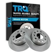 TRQ Rear Brake Rotors Set Solid Fits Select 2008-2013 Audi A3 A3 Quattro 2010 Volkswagen Golf 2005-2010 Jetta 2006-2009 Rabbit