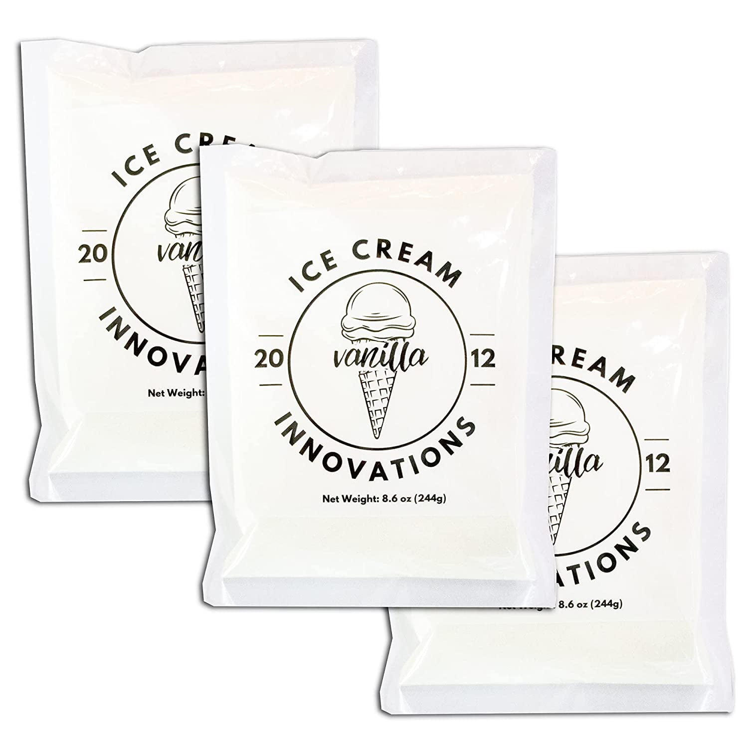 Ice Cream Innovations Vanilla Homemade Ice Cream Mix, 8.6 Ounce Bags