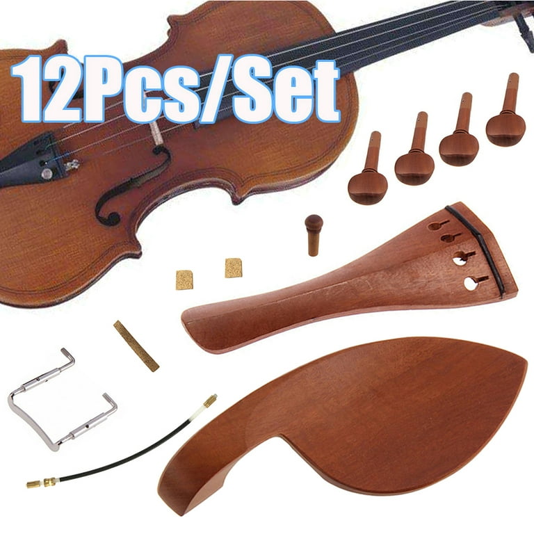 Inspirere Brutal Jonglere Cheers.US 12Pcs/Set 4/4 Violin Accessories Kit Replacement Parts Violin  Fiddle Tuning Pegs Endpin Tailpiece Fittings Luthier Tools Set - Walmart.com