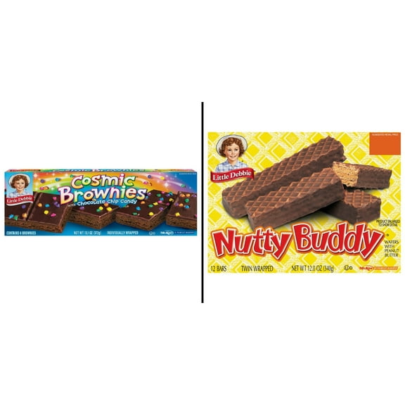 Little Debbie Cosmic Brownies 6 ct & Little Debbie Nutty Buddy Snack Bars 12 ct