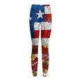 thumbnail image 4 of Womens 250th Anniversary Pajama Patriotic Star USA Flag Print Wide Leg Yoga Pants Elastic High Waist Casual Breathable Leggings, #01 Deep Red, XL, 4 of 5