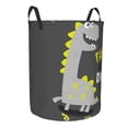 thumbnail image 2 of Bingfone Cute Dinosaur Skate On Grey Background Waterproof Foldable Laundry Hamper Bucket With Handles For Storage Bin,Clothes Hamper (Medium), 2 of 8