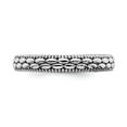 thumbnail image 4 of Sterling Silver Stackable Expressions Antiqued Rice Patterned Ring Size 8, 4 of 5
