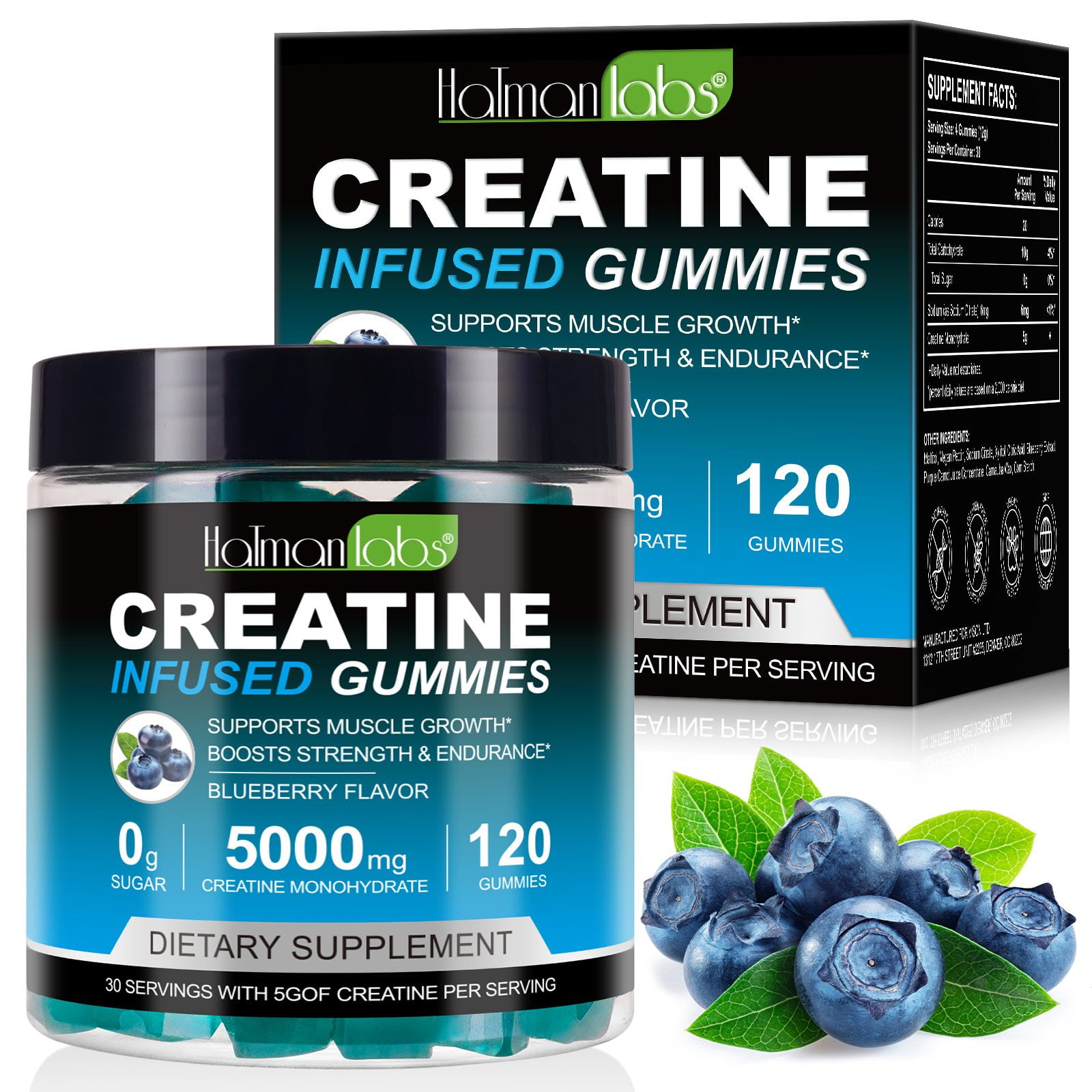Creatine Gummies for Men 5000 mg, Creatine Chews for Muscle, Strength & Energy Support, Sugar Free, Vegan, 120 GUMMIES