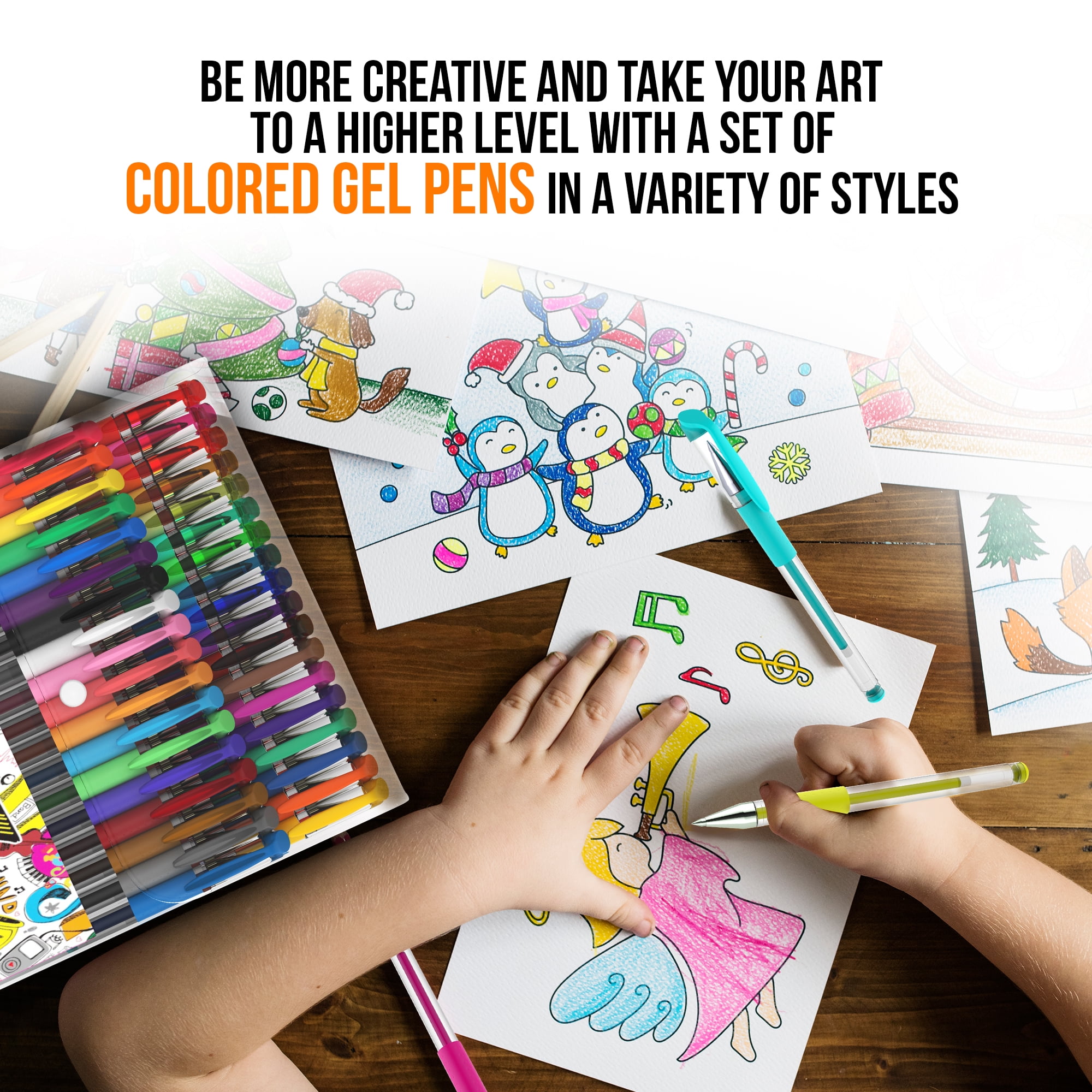 VaOlA ART Colored Gel Pens - Sets of 36 and 30 Pens