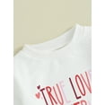 thumbnail image 6 of Bslissey Baby Girls Valentines Day Clothes Long Sleeve Letter Print Sweatshirt + Heart Print Flared Pants  2Pcs Outfits Infant Toddler Casual Long Pants Sets 0-24M, 6 of 10