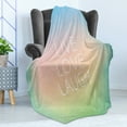 thumbnail image 4 of Live Laugh Love Soft Flannel Fleece Throw Blanket, Slogan Promoting a Healthy Outlook on Life Colorful Design, Cozy Plush for Indoor and Outdoor Use, 50" x 60", Multicolor, by Ambesonne, 4 of 5