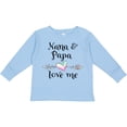 thumbnail image 3 of Inktastic Nana and Papa Love Me- Heart Grandchild Boys or Girls Long Sleeve Toddler T-Shirt, 3 of 5