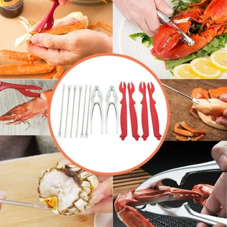 Crab Leg Crackers And Tools - Lobster Crackers And Picks Set Shellfish Crab Claw Cracker Stainless Steel Seafood Crackers Forks Lobster Tools For Eating