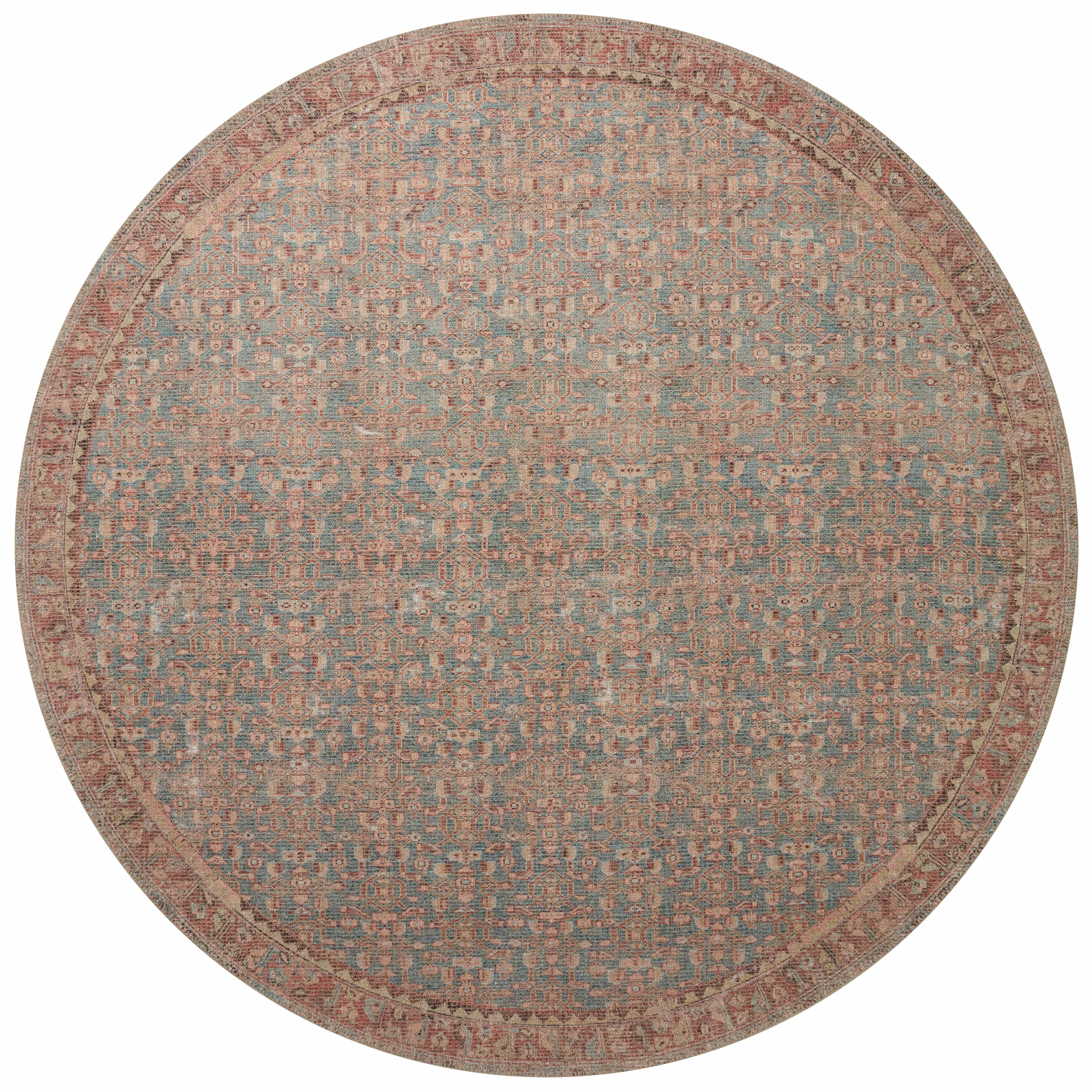 Angela Rose x Loloi Aubrey Blue / Terracotta 2'-6" x 12'-0" Runner Rug