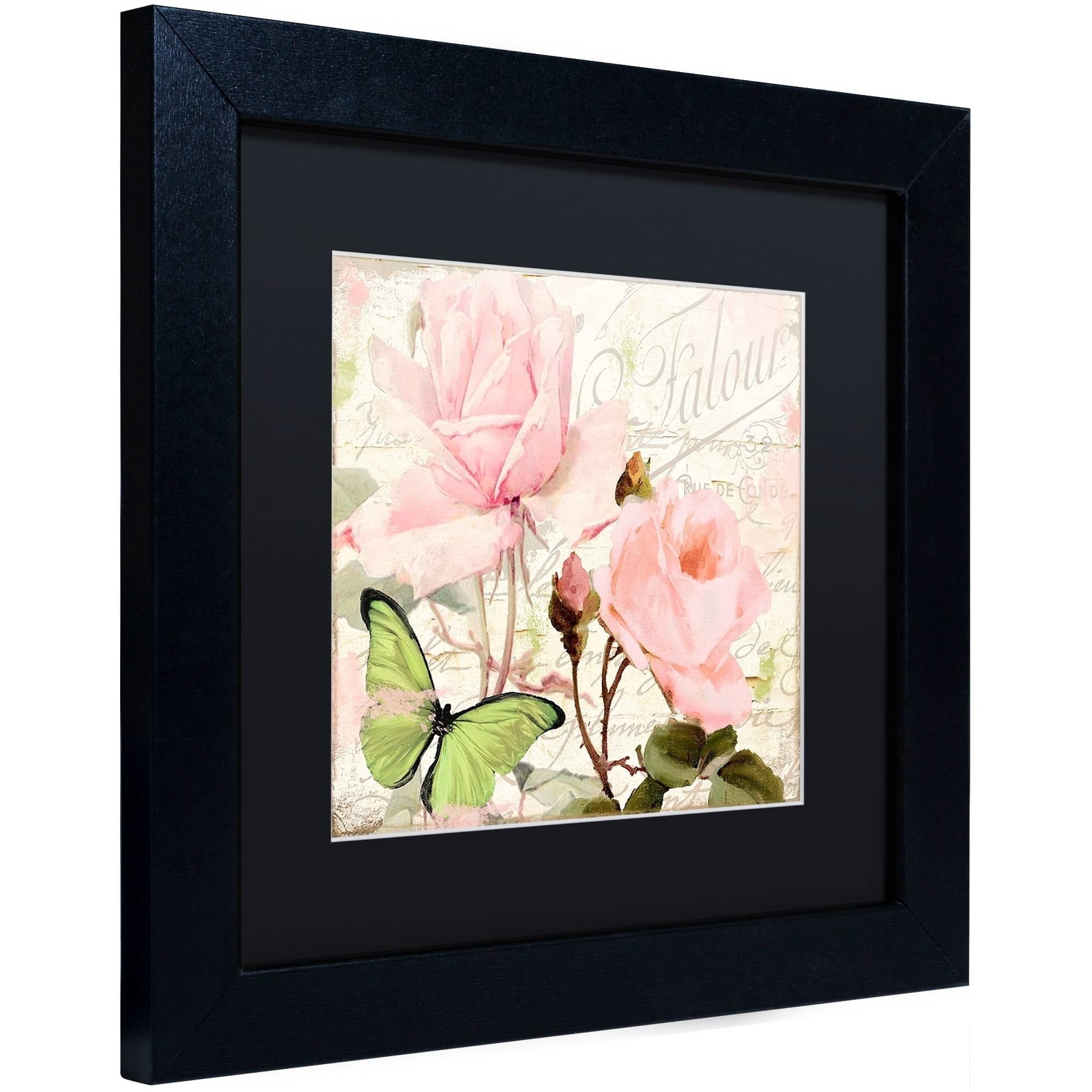 Trademark Fine Art "Florabella III" Canvas Art by Color Bakery Black Matte, Black Frame