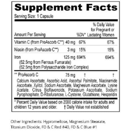 30ct Capsule - Integra Iron & Vitamin Supplement Capsules, 30ct 352747710309J1316