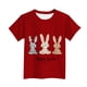 thumbnail image 5 of Blusas y camisas de manga corta con cuello redondo Camiseta estampada de manga corta de Pascua para niños Cuello redondo Manga corta Casual Versátil Para niñas Niños Top de poliéster, 5 of 5